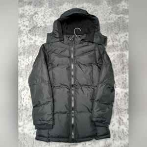 OSPREY Men's Dark Gray Hooded Puffer Jacket